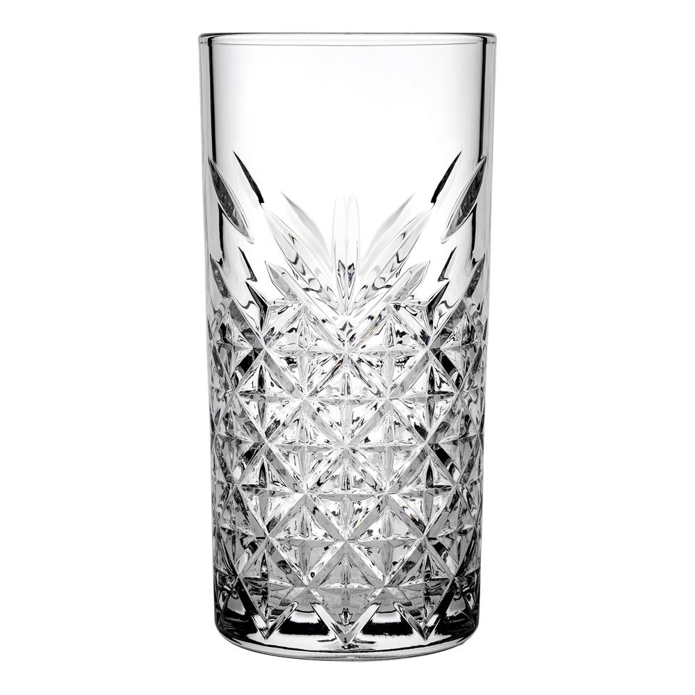 Tumbler 4pc Set 450ml Highball Cut Glass - Timeless 52800