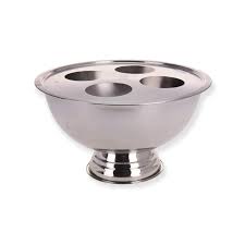 Punch/Ice Bowl 40x24cm With 4 Bottle Holder Stainless Steel - 13104