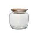 Canister 3.2L Round Glass With Bamboo Lid 27249