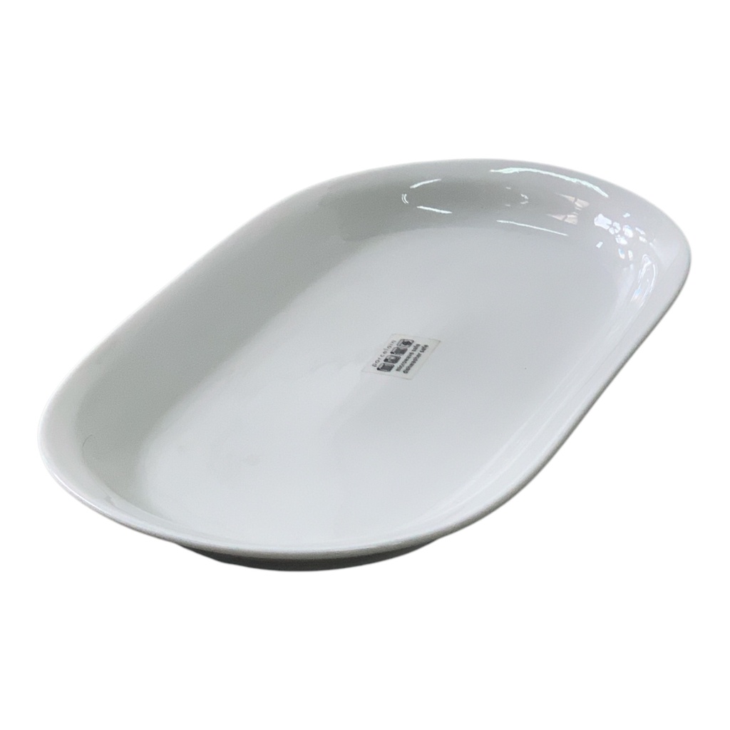 Platter 31x19cm Oval White Porcelain - CC14693