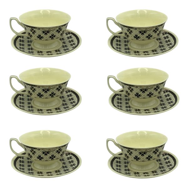 Cup & Saucer Set 12pc Designer - RVT049