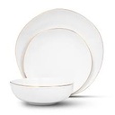 Dinner Set 12pc Vers White And Gold Rvt442/444