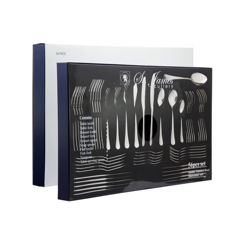 Cutlery Set 62pc Oxford In Cardboard Gift Box - St.James 13038S