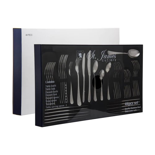 Cutlery Set 44pc Oxford Stainless Steel - St.James 13037