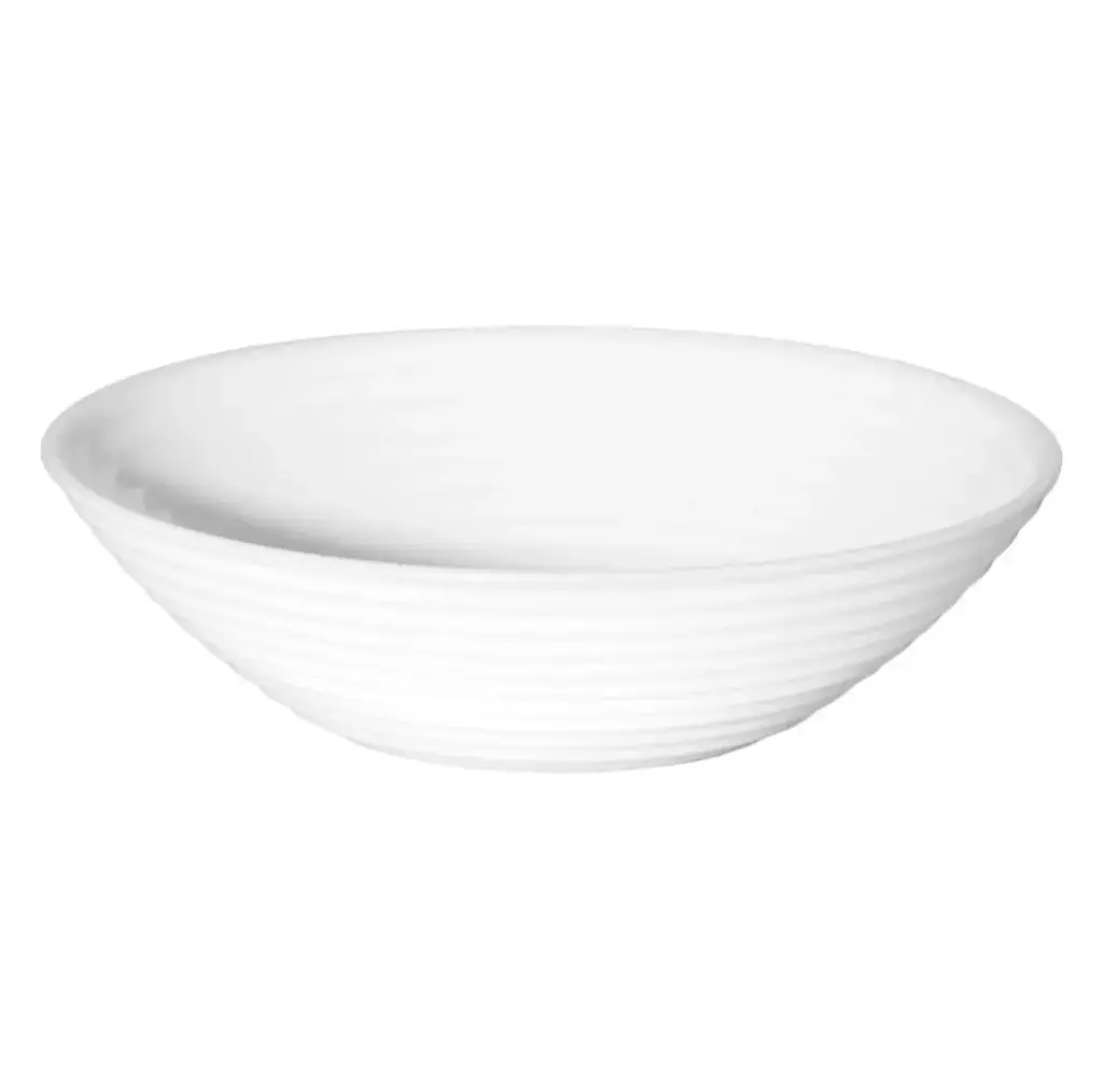 Bowl 16x4cm 450ml Stairo White Opal Glass Luminarc 38102