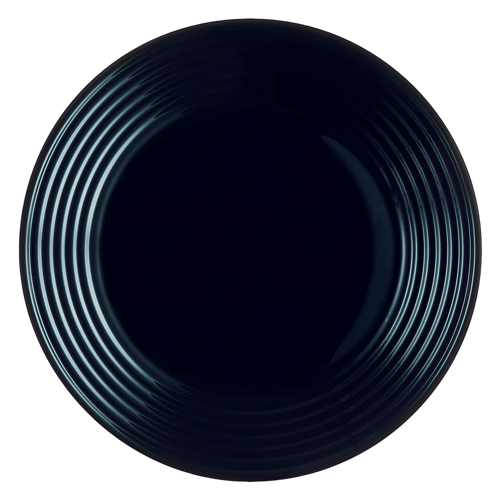 Plate 27cm Harena Black Opal Glass Luminarc 39889