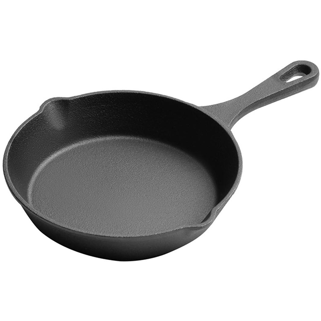 Frying Pan 20cm (20x4cm) Cast Iron Black
