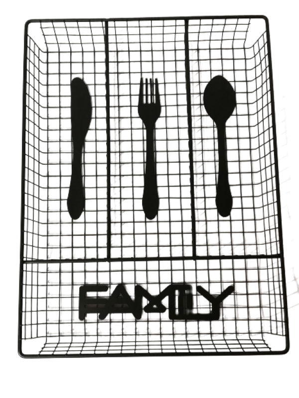 Cutlery Divider 34X25.5X4.5Cm 4 Division Black CH740