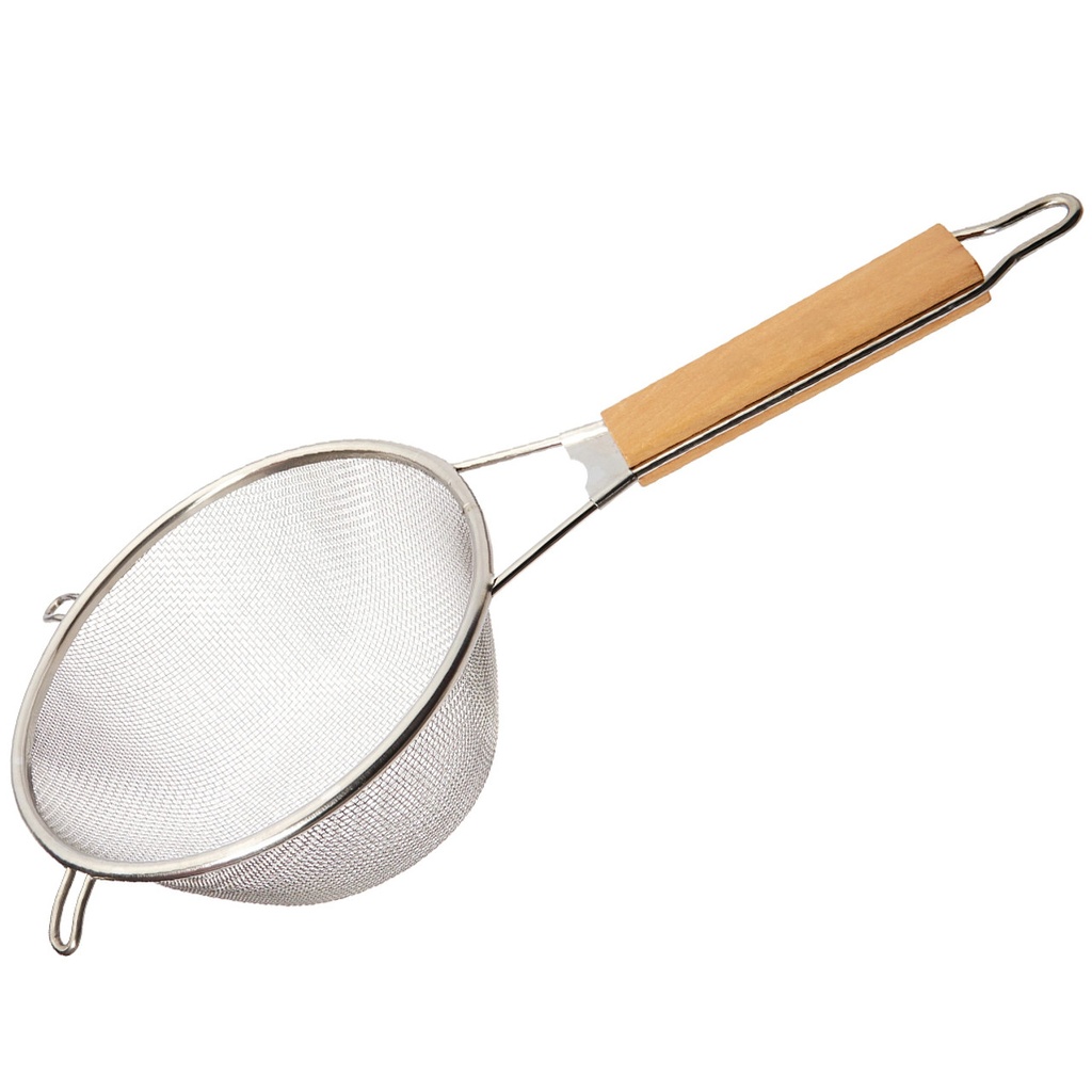 Strainer 20x9cm Fine Mesh Stainless Steel With Wooden Handle - N815001
