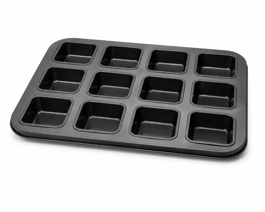 Muffin & Brownie Pan 12 Cup (35x26.5x4cm) Square Non-Stick Carbon Steel – Baking Basics