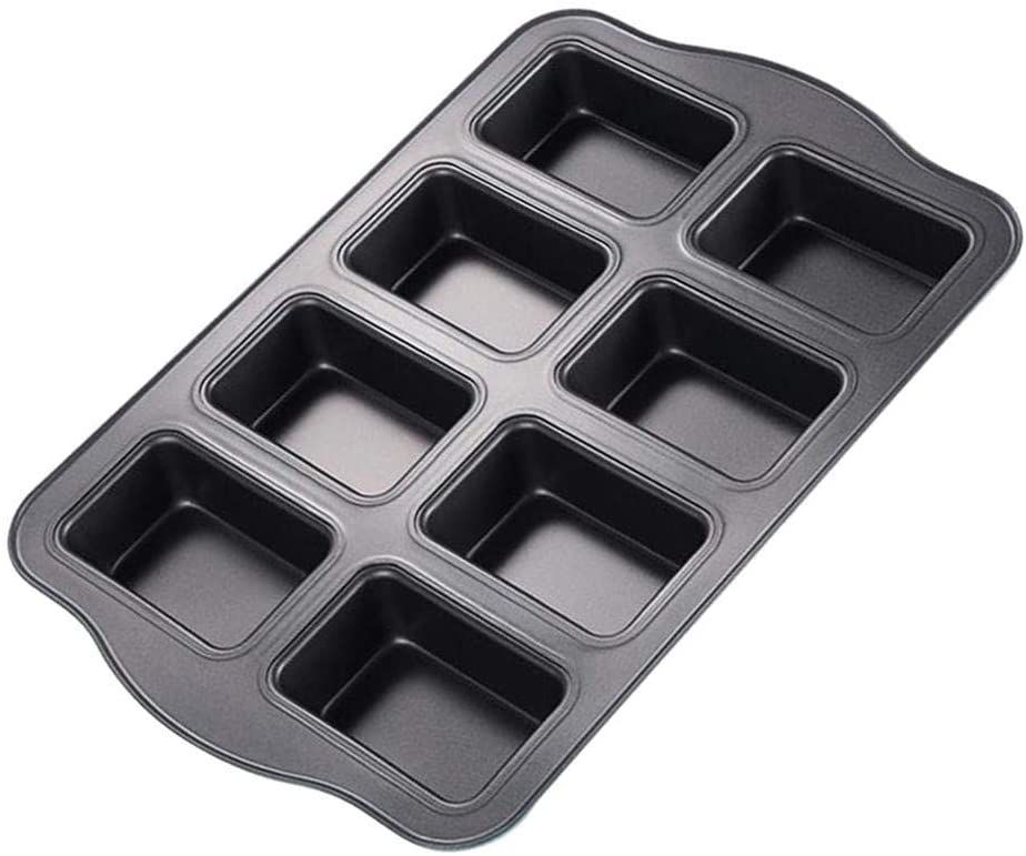 Baking Pan 8 Cup 36x24cm Mini Loaf/Brownie 9x5.5x3cm Carbon Steel-Bakers Basics 0220