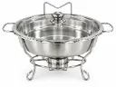 Chafing Dish 6L Round Stainless Steel With Glass Lid Wire Style Frame Chafer Jy259-H60
