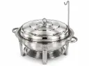 Chafing Dish 12L Round Stainless Steel With Stainless Steel Lid