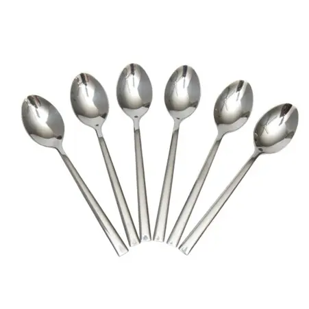 Coffee Spoon 6Pc Square Handle Stainless Steel
