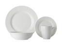 Dinner Set 16pc Soho Rim White Basics - Maxwell &  Williams WBA0144