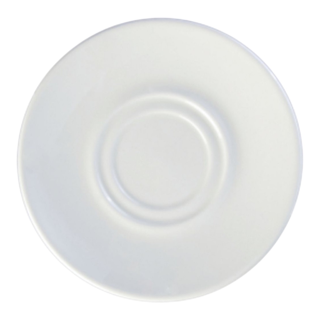 Saucer 16cm Double Well Blanco Porcelain - Continental