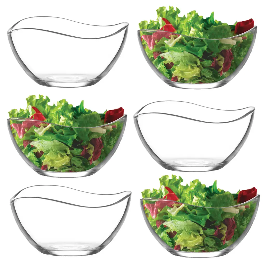 Dessert Bowl 6Pc Set Tosacana Clear Glass 53893