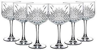  Gin Cocktail Glass 4pc Set 500ml Cut Glass - Timeless 440237