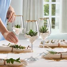 Wine 6pc Glass Set Golden Touch Napa-440349