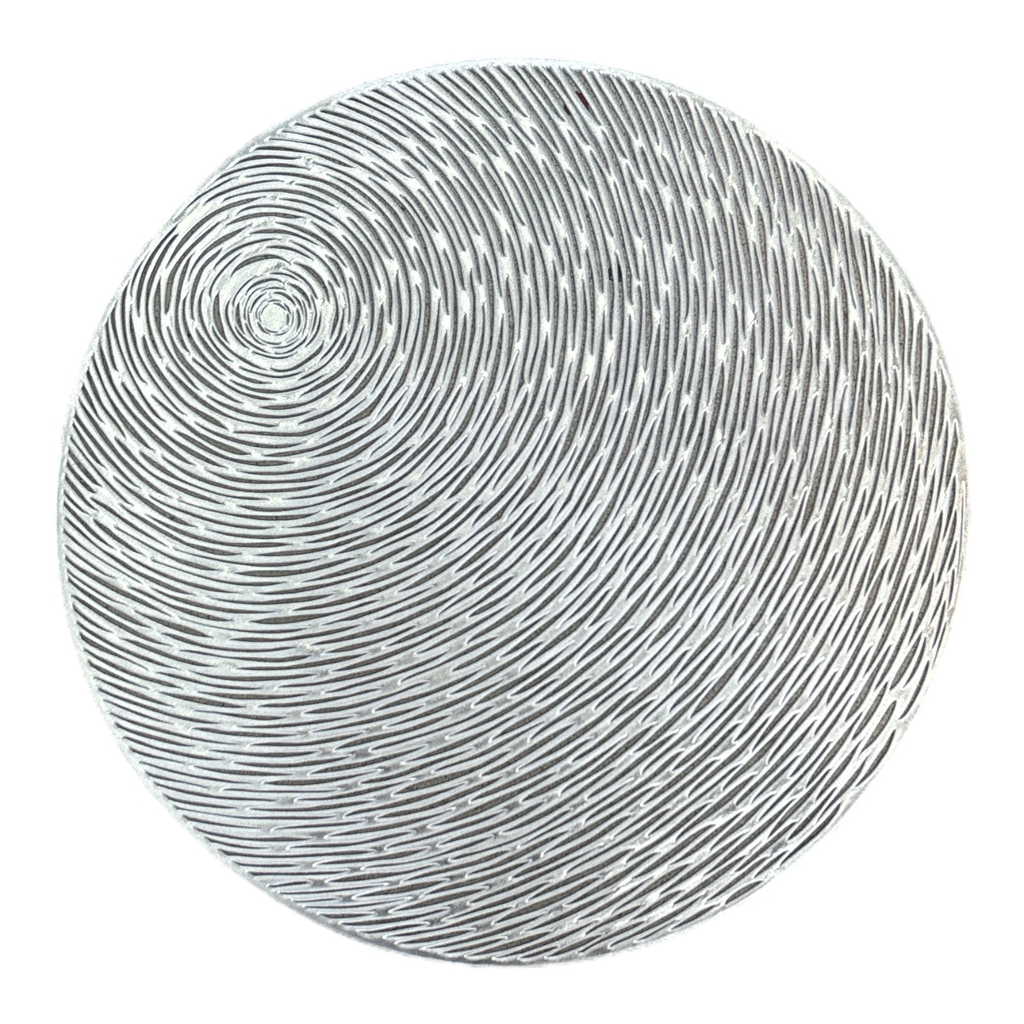 Placemat 1Pc 38Cm Round Fine Linear Pattern Cut-Out