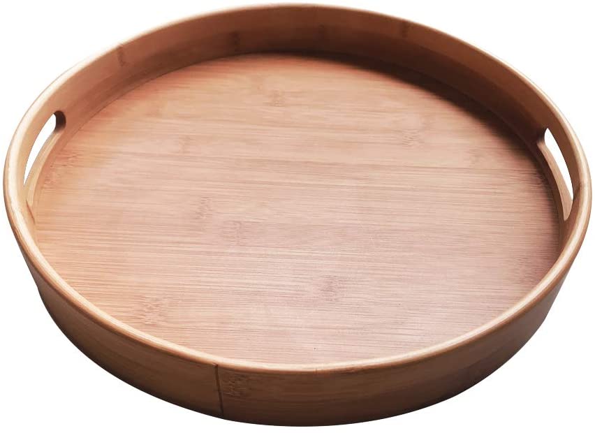 Tray 30x5cm Round Wooden Rvt026-1