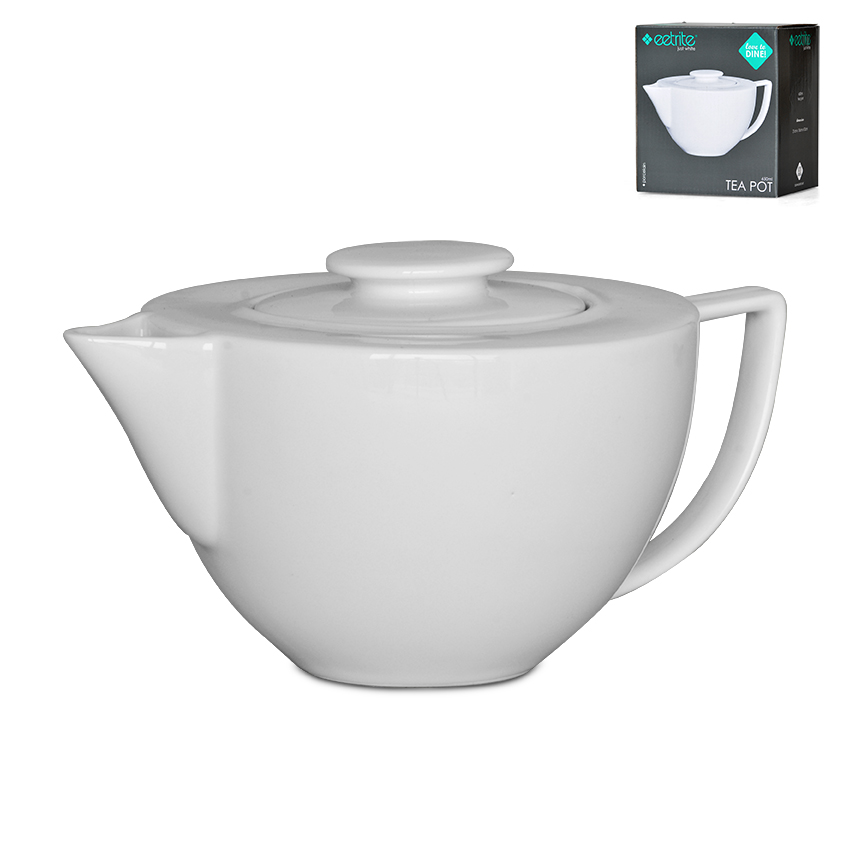 Teapot 650ml Just White (21x15x12.5cm) - Eetrite ER0293