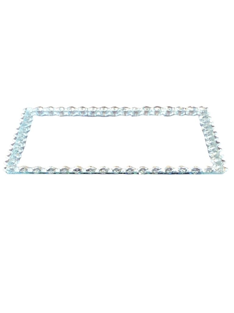 Tray 36X26Cm Mirror With Diamante Rvt2023-291