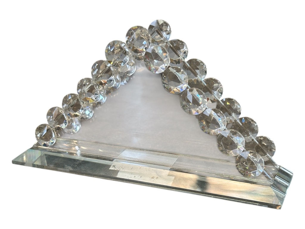 Serviette Holder 18X5X10Cm Glass With Diamante Rvt2023-296