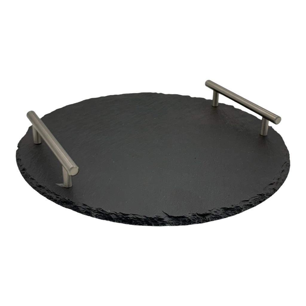 Tray 30cm Slate With Handles Rvt2023-227