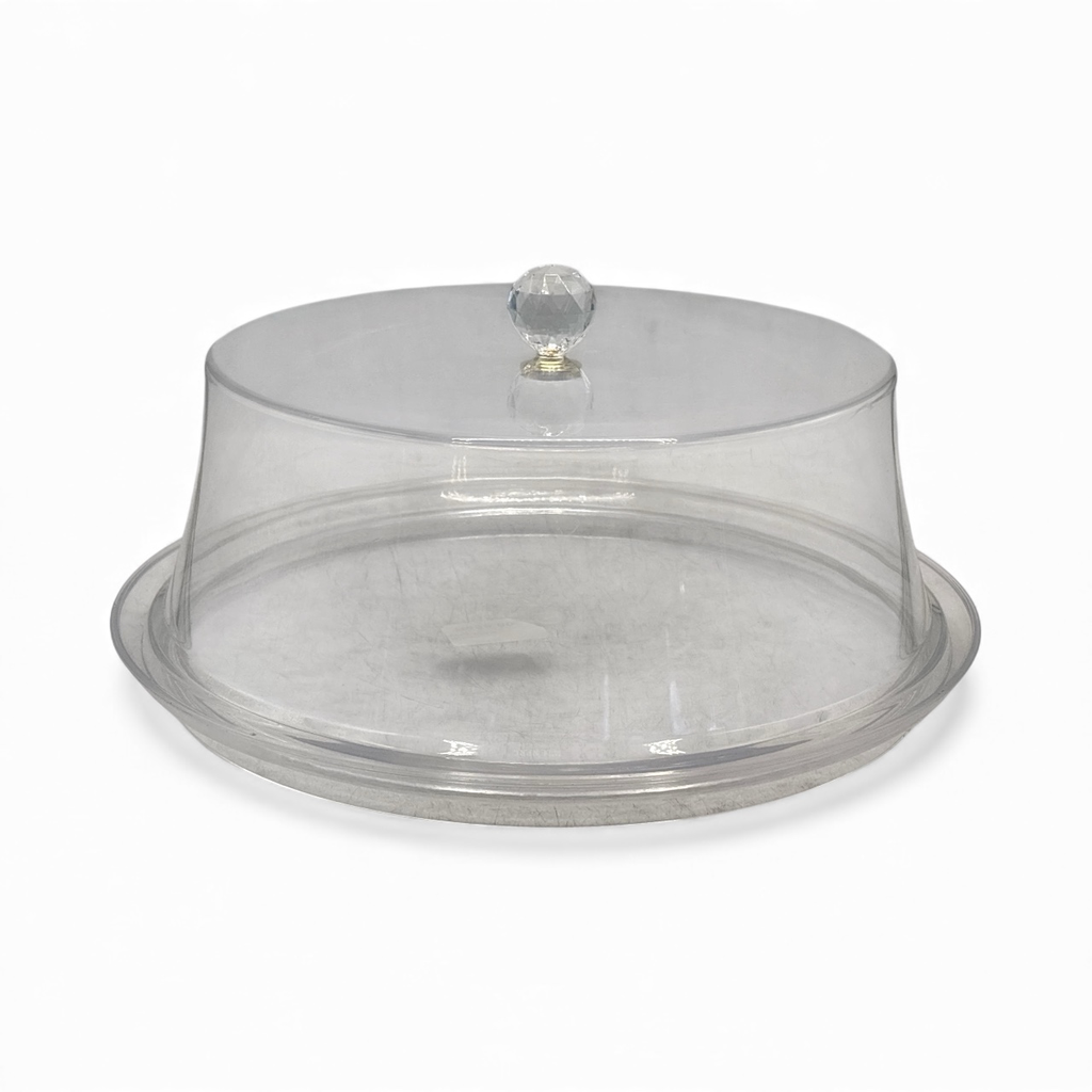 Cake Plate With Cover 34X12Cm Acrylic Clear Rvt2023-152