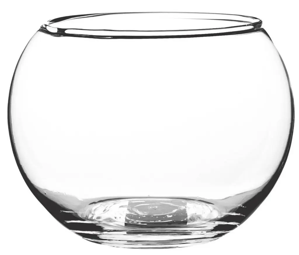 Vase 23Cm Glass Round Bowl Rvt2023-249