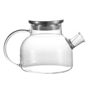 Teapot 1Lt Borosilicate Glass With Stainless Steel Lid - RVT2023-050