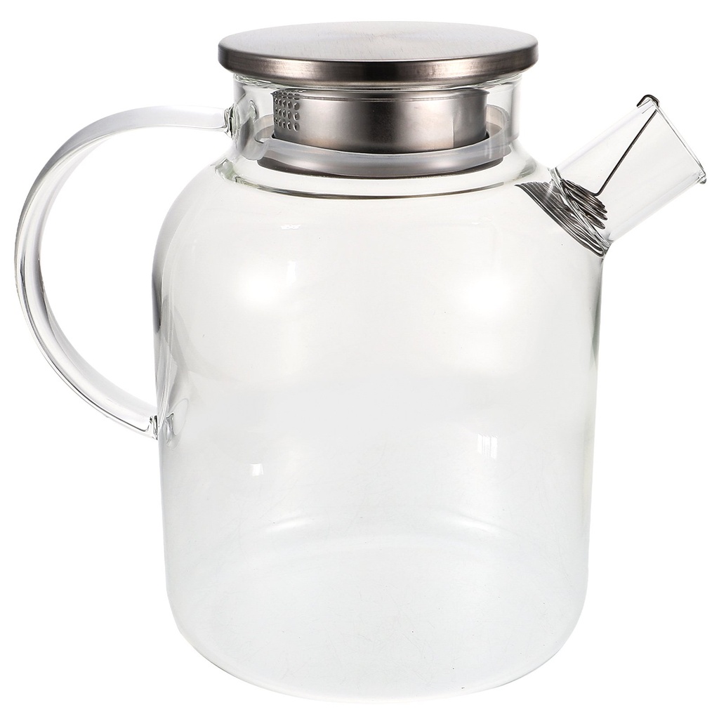 Teapot 1.8Lt Borosilicate Glass With Stainless Steel Lid - RVT2023-051