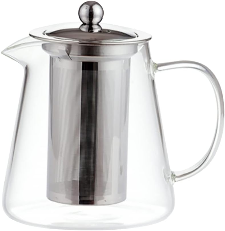 Teapot 1.35Lt Borosilicate Glass With Stainless Steel Lid & Infuser - RVT2023-052