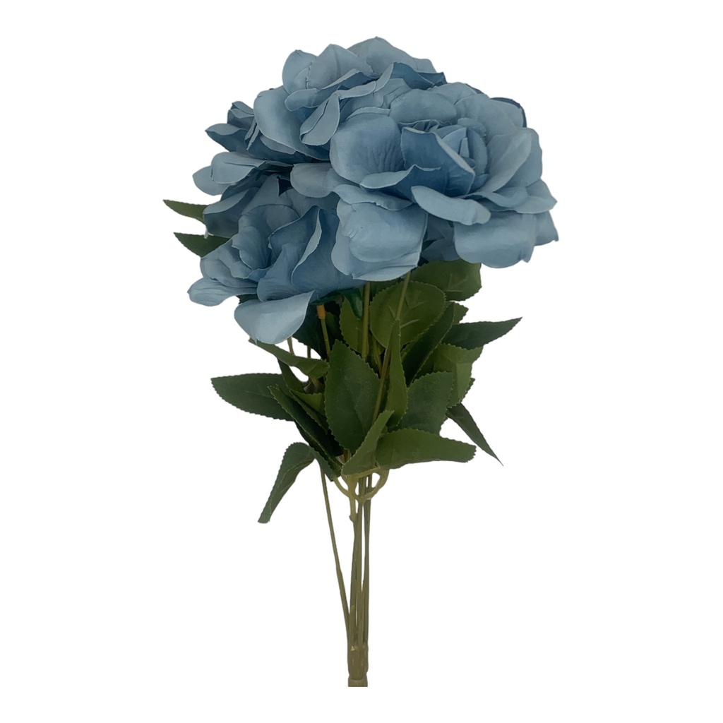Artificial Flower 40Cm 7Brushed Rose H-540