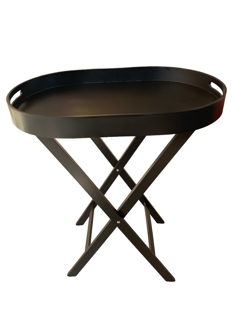 Butlers Tray H:77Cm Tray:66X42X6Cm Oval B-Tray