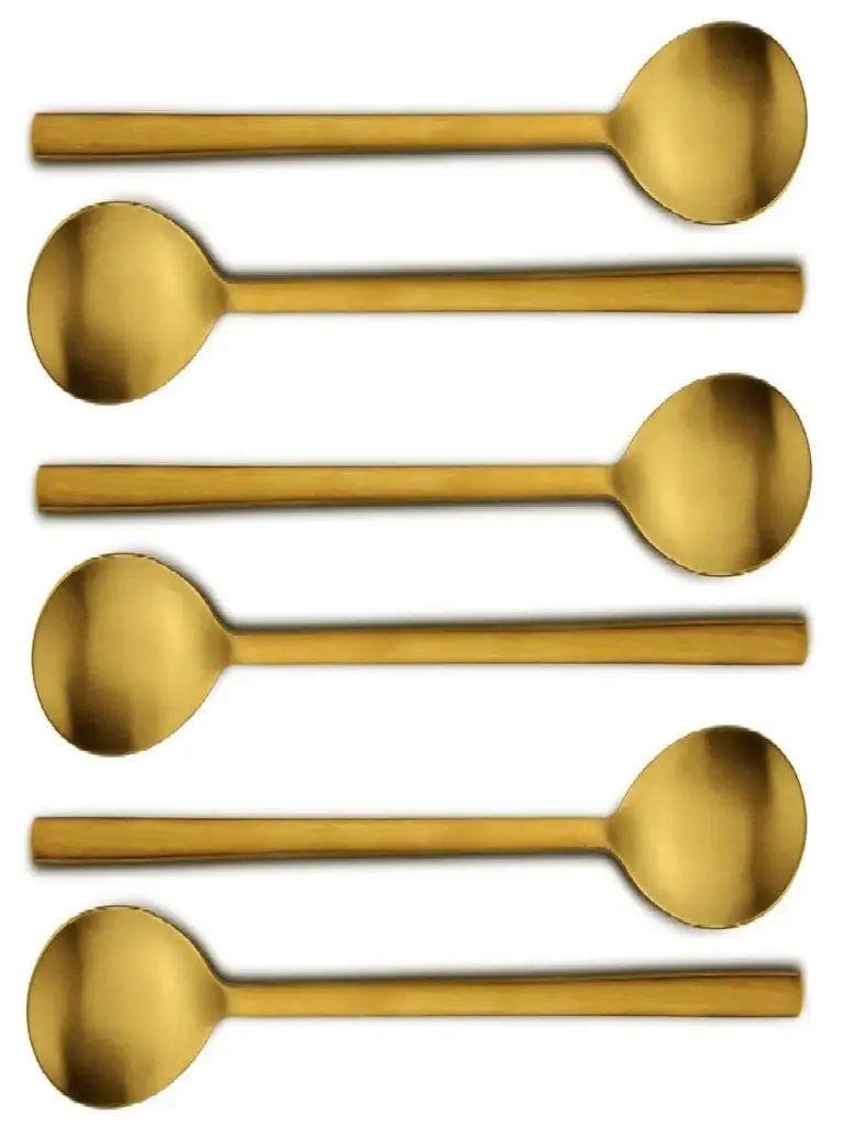 Coffee Spoon 6Pc Square Handle Assorted Colours