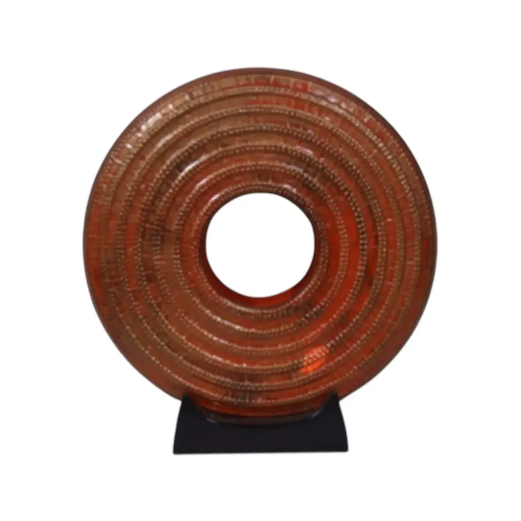 Décor Ornament AC 27cm (27X33X14cm) Ricardo 1-Hole On Stand - Metallic