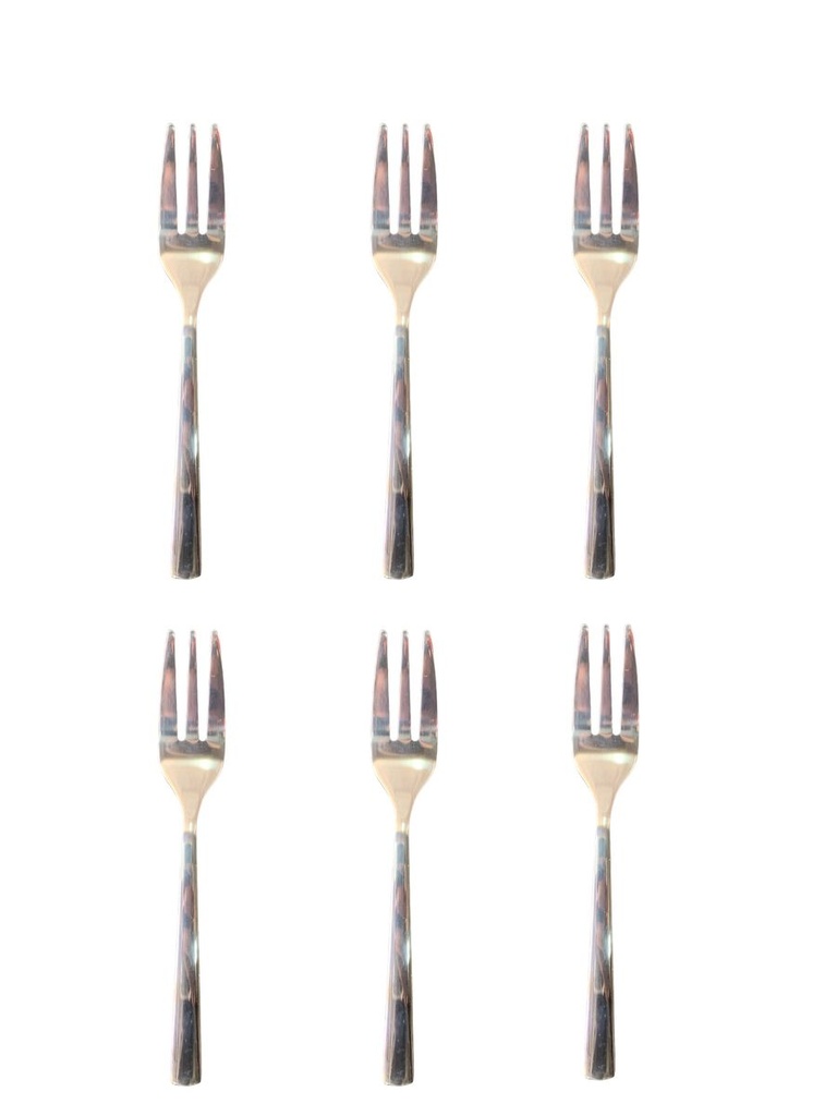 Cake Fork 6pc Square Handle Colours Stainless Steel-Syds-079