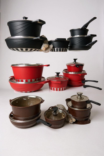 [AD25470] Pot Set 12pc Cresta Die-Cast Aluminium (Non-Stick) -PBI026