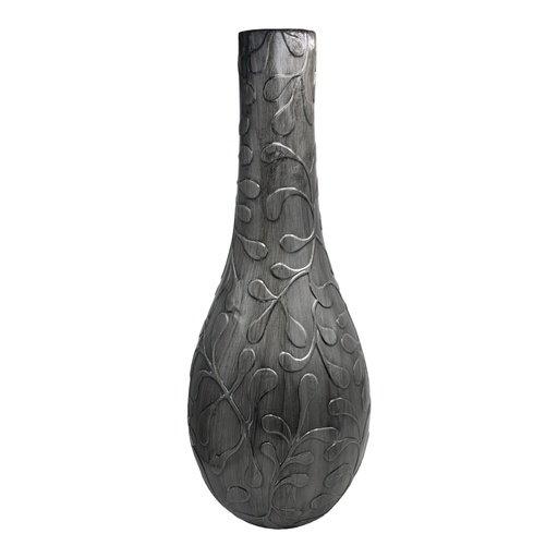 [AD25629] Vase AC 54cm (54x13x8cm) Anila Raindrop Embossed - Metallic