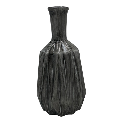 [AD25633] Vase AC 29cm (29x11cm) Laaiqah Narrow with Neck - Metallic