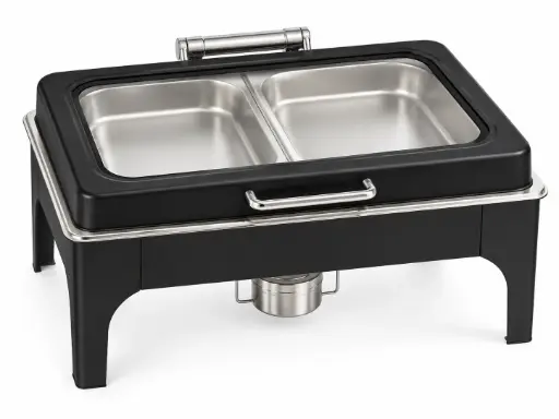[RHD9193] Chafing Dish 56x36x29cm Rectangular Flat With Window Colours