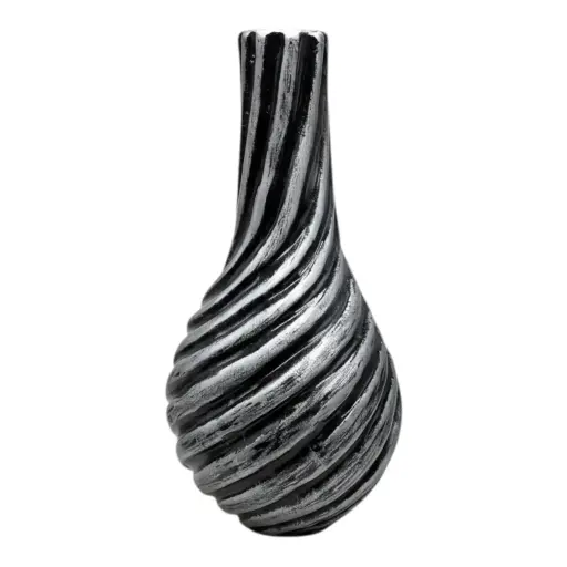 [AD25828] Vase AC 45cm (45x10cm) Pontsho - Metallic