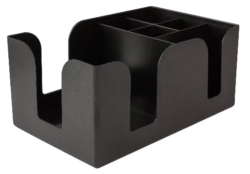 [AD25921] Bar Caddy – Condiment Holder Black 24x15x10.5cm - BCD0001