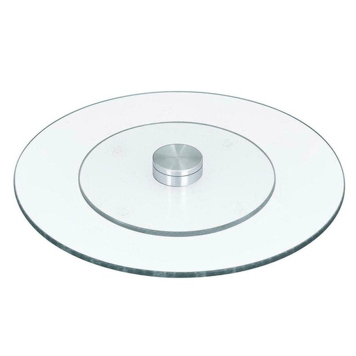 [AD25932] Cake Stand 32cm Round Rotating Glass Flat SD935-7