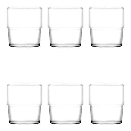 [AD25995] Tumbler 6pc Set 300ml Glass - Hill 420945