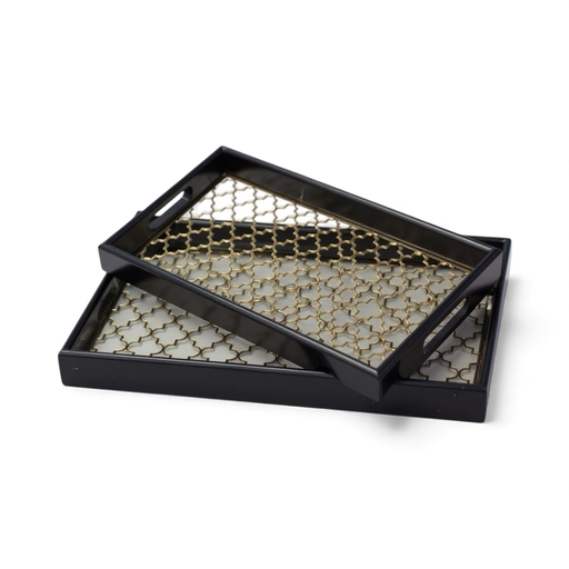 [AD26029] Tray Set 2pc 48x28/33x23cm Rectangular RHW-S3004