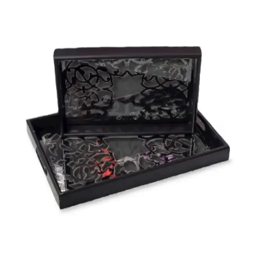 [AD26030] Tray Set 2pc 41x28/33x22cm Rectangular RHW-S3007