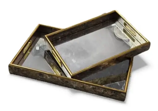 [AD26034] Tray Set 2pc 41x28/33x22cm Rectangular RHW-S3006